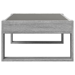 vidaXL Table basse avec LED Infinity Gris Sonoma 90x53x30 cm