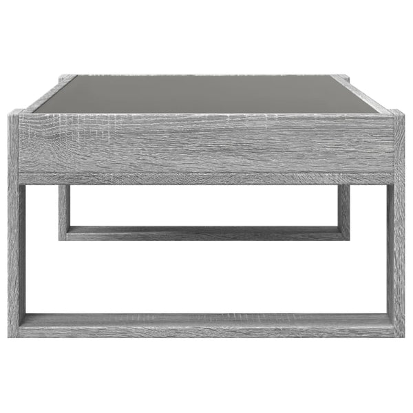 vidaXL Table basse avec LED Infinity Gris Sonoma 90x53x30 cm