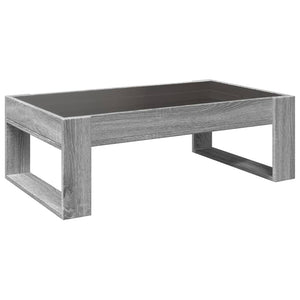 vidaXL Table basse avec LED Infinity Gris Sonoma 90x53x30 cm