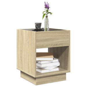 vidaXL Table basse avec LED Infinity chêne sonoma 40x40x50 cm