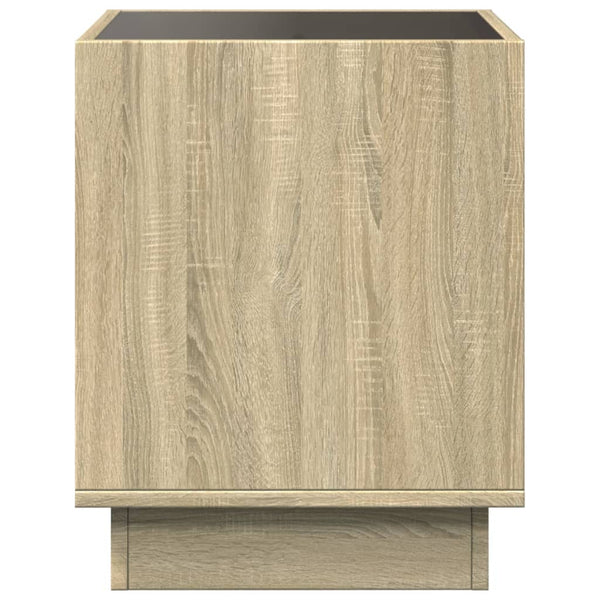 vidaXL Table basse avec LED Infinity chêne sonoma 40x40x50 cm
