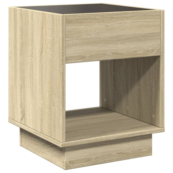 vidaXL Table basse avec LED Infinity chêne sonoma 40x40x50 cm
