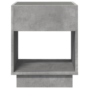 LED Couchtisch Betongrau 40x40x50 cm