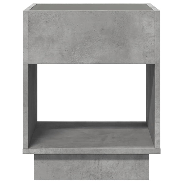 LED Couchtisch Betongrau 40x40x50 cm