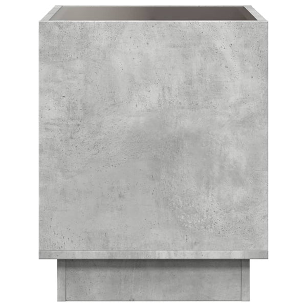 LED Couchtisch Betongrau 40x40x50 cm