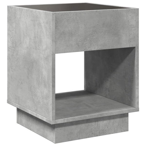 LED Couchtisch Betongrau 40x40x50 cm