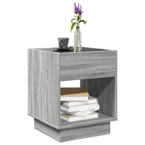 vidaXL Table basse à LED Infinity Gris Sonoma 40x40x50 cm