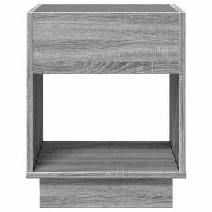 vidaXL Table basse à LED Infinity Gris Sonoma 40x40x50 cm