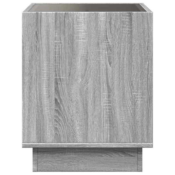 vidaXL Table basse à LED Infinity Gris Sonoma 40x40x50 cm