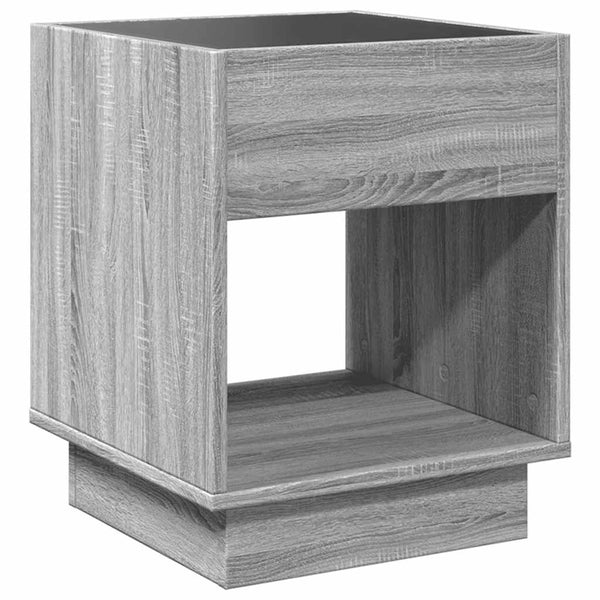 vidaXL Table basse à LED Infinity Gris Sonoma 40x40x50 cm