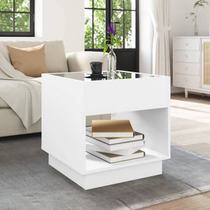 vidaXL Table basse à LED Infinity blanc 50x50x50 cm