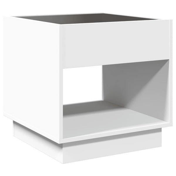 vidaXL Table basse à LED Infinity blanc 50x50x50 cm