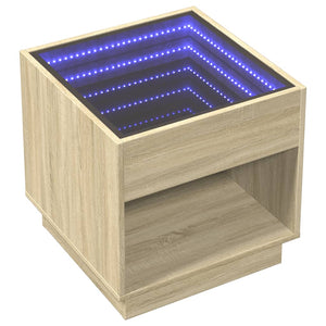 LED Couchtisch Sonoma Eiche 50x50 cm