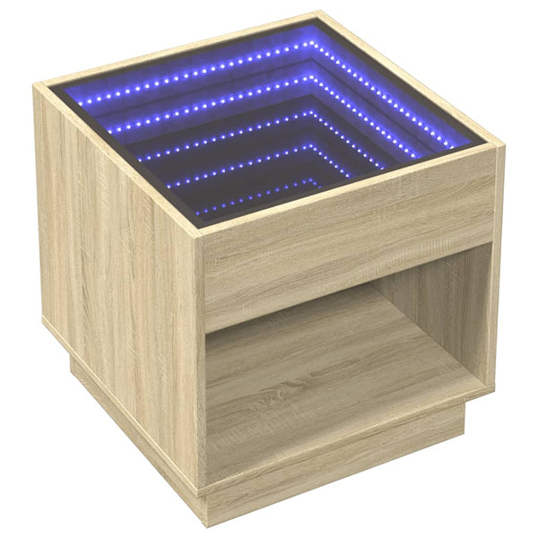 LED Couchtisch Sonoma Eiche 50x50 cm