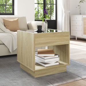 LED Couchtisch Sonoma Eiche 50x50 cm