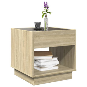 LED Couchtisch Sonoma Eiche 50x50 cm
