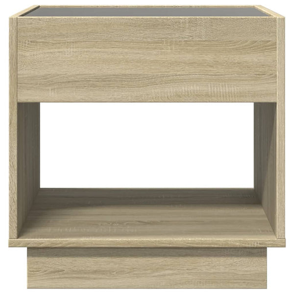LED Couchtisch Sonoma Eiche 50x50 cm