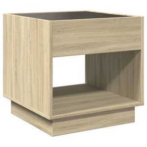 LED Couchtisch Sonoma Eiche 50x50 cm