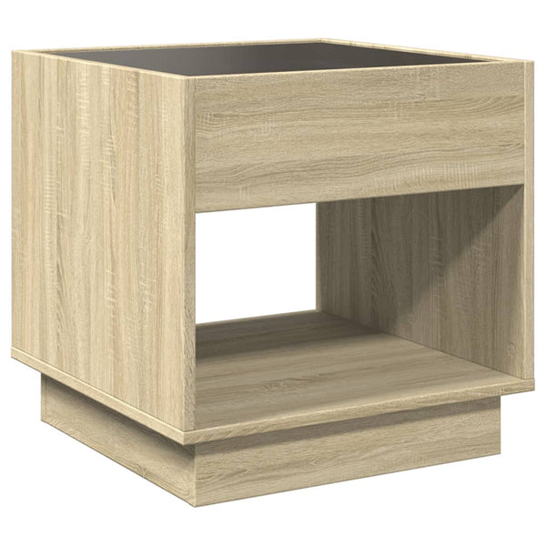 LED Couchtisch Sonoma Eiche 50x50 cm