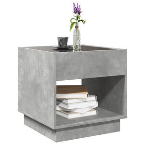 Couchtisch mit Infinity-LED Betongrau 50x50 cm