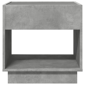Couchtisch mit Infinity-LED Betongrau 50x50 cm