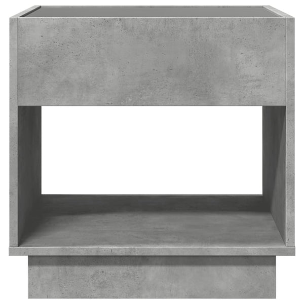 Couchtisch mit Infinity-LED Betongrau 50x50 cm
