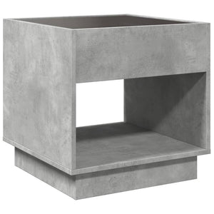 Couchtisch mit Infinity-LED Betongrau 50x50 cm