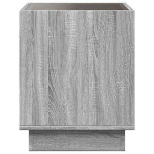 vidaXL Table basse avec LED Infinity Gris Sonoma 50x50x50 cm