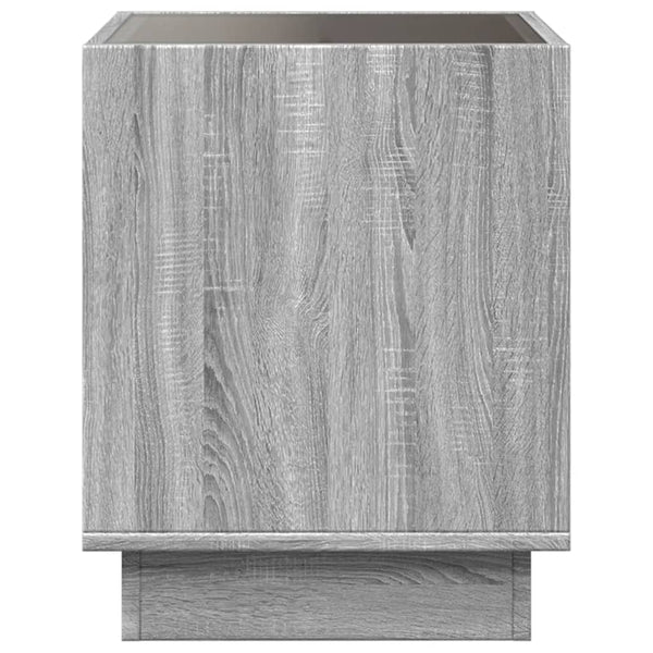 vidaXL Table basse avec LED Infinity Gris Sonoma 50x50x50 cm
