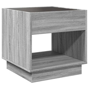 vidaXL Table basse avec LED Infinity Gris Sonoma 50x50x50 cm