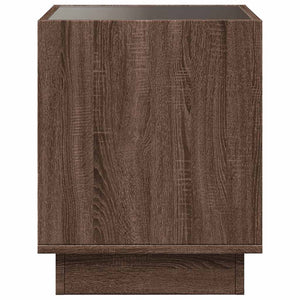 vidaXL Table basse avec LED Infinity aspect chêne marron 50x50x50 cm