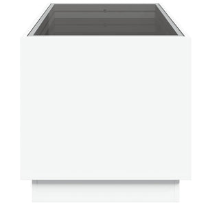vidaXL Table basse avec LED Infinity Blanc 70x50x50 cm