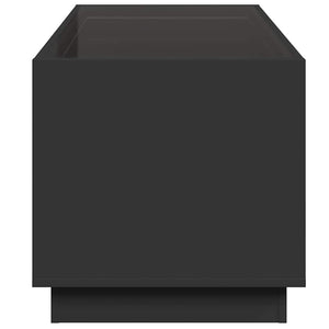 vidaXL Table basse avec LED Infinity Noir 70x50x50 cm
