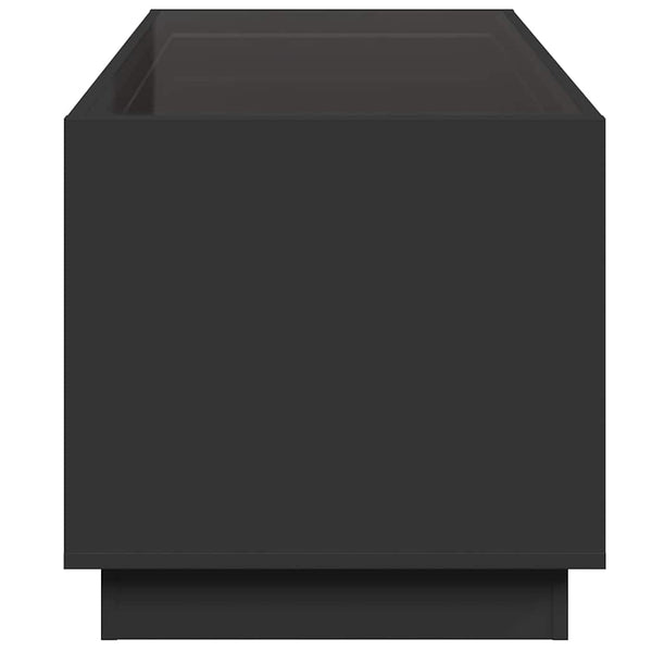vidaXL Table basse avec LED Infinity Noir 70x50x50 cm