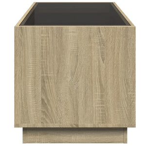 vidaXL Coffee Table with Infinity LED Sonoma Oak 70x50x50 cm