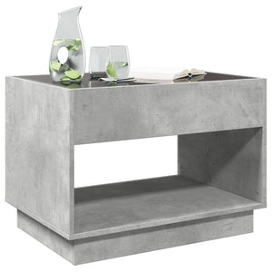 Couchtisch Betongrau mit Infinity-LED 70x50 cm