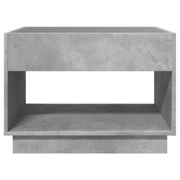 Couchtisch Betongrau mit Infinity-LED 70x50 cm