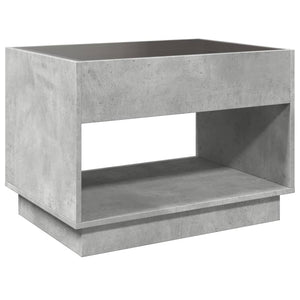 Couchtisch Betongrau mit Infinity-LED 70x50 cm
