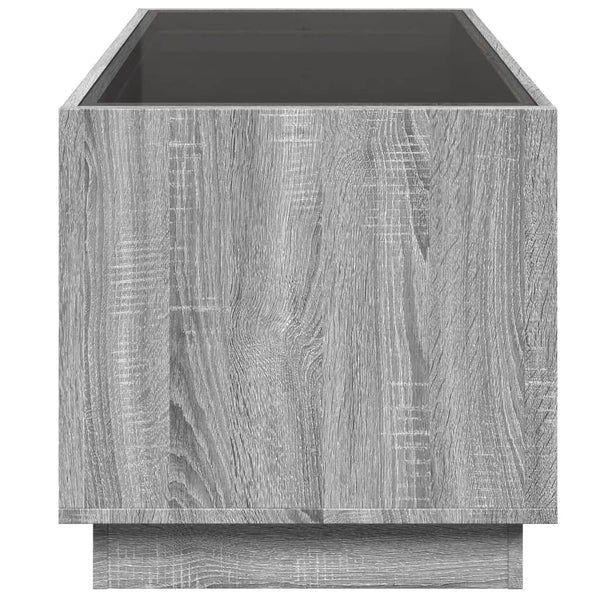 vidaXL Coffee Table with Infinity LED Sonoma Grey 70x50x50 cm
