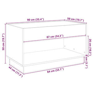 vidaXL Table basse avec LED Infinity Blanc 90x50x50 cm
