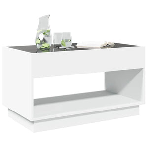 vidaXL Table basse avec LED Infinity Blanc 90x50x50 cm
