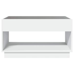 vidaXL Table basse avec LED Infinity Blanc 90x50x50 cm