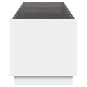vidaXL Table basse avec LED Infinity Blanc 90x50x50 cm
