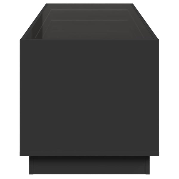 vidaXL Table basse avec LED Infinity Noir 90x50x50 cm