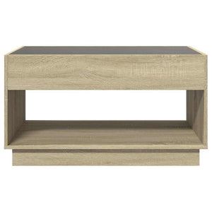 vidaXL Coffee Table with Infinity LED Sonoma Oak 90x50x50 cm