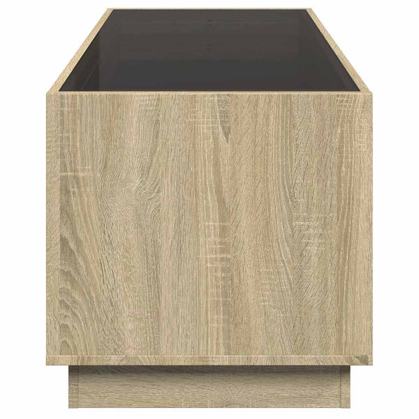vidaXL Coffee Table with Infinity LED Sonoma Oak 90x50x50 cm