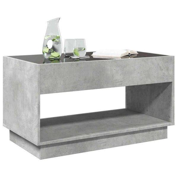 Couchtisch Betongrau mit Infinity-LED 90x50 cm