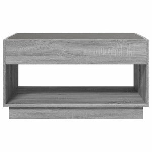 vidaXL Table basse avec LED Infinity Gris Sonoma 90x50x50 cm