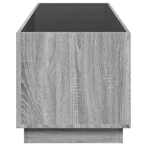 vidaXL Table basse avec LED Infinity Gris Sonoma 90x50x50 cm