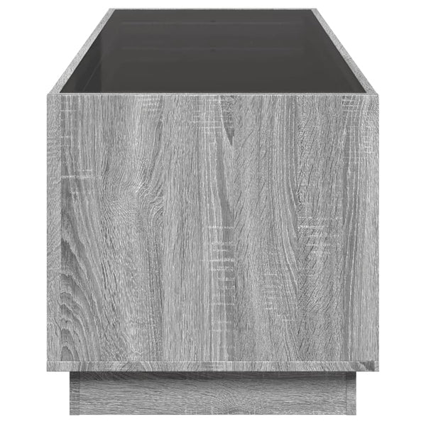 vidaXL Table basse avec LED Infinity Gris Sonoma 90x50x50 cm